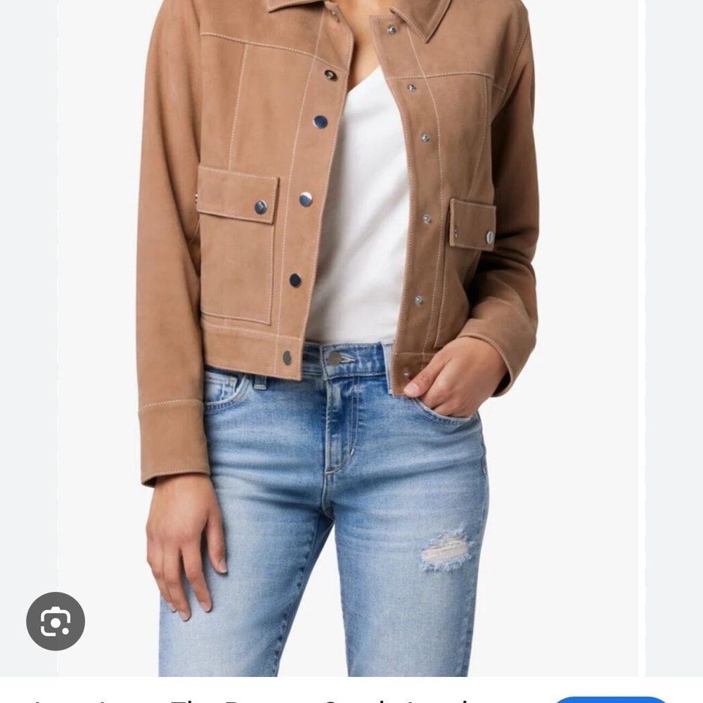 Joe’s Rooney Camel suede snap down Jacket